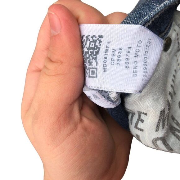 RARE True Religion Jeans Shorts Size 38 GENO MOTO Blue - Picture 7 of 9